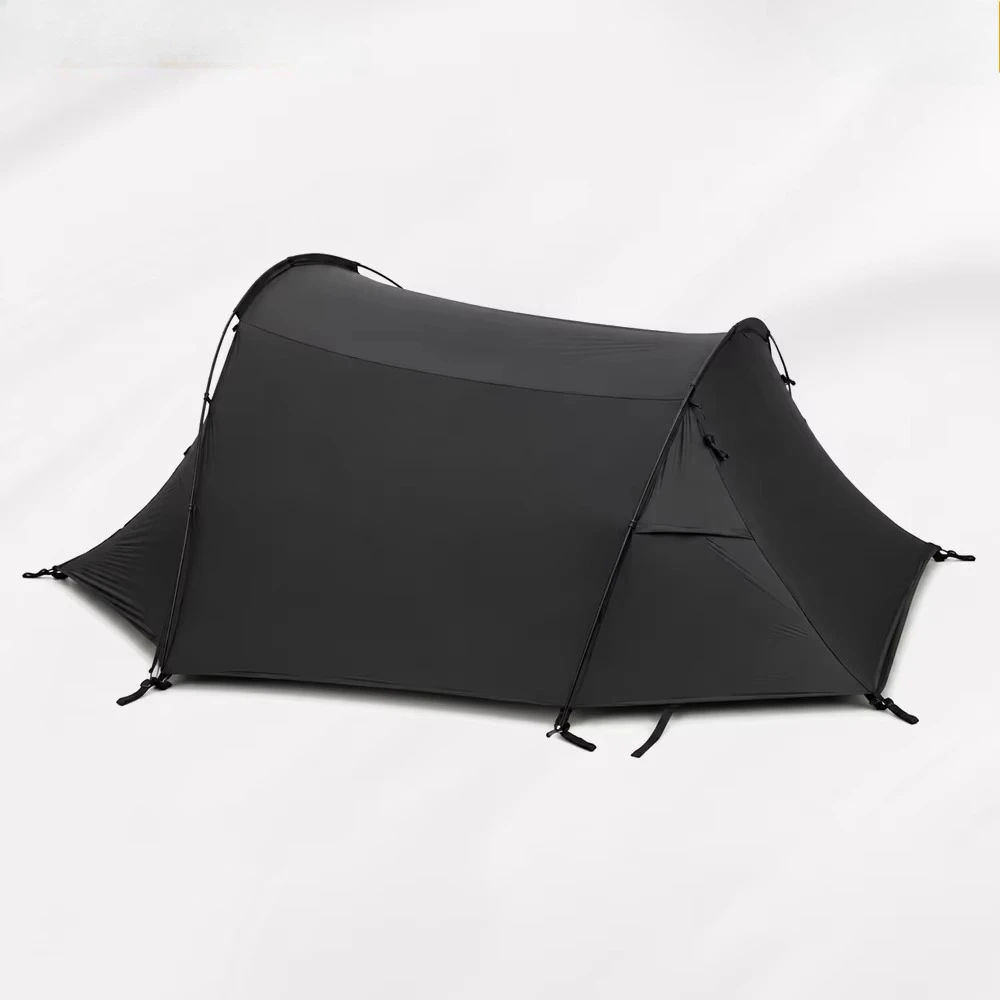 Custom Green Python Camouflage Ultralight Tunnel Tent 20D / 40D Nylon Waterproof Single Silicone Pu 3000mm 2 Person Camping Tent