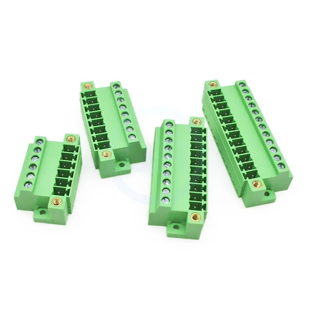 (5 PCS) KF 2EDG - GBM - 3.81mm with Fixed Terminal Block 15EDG - UVK 3.81 with Flange Pin Socket Top and Bottom Plug 2~16Pin