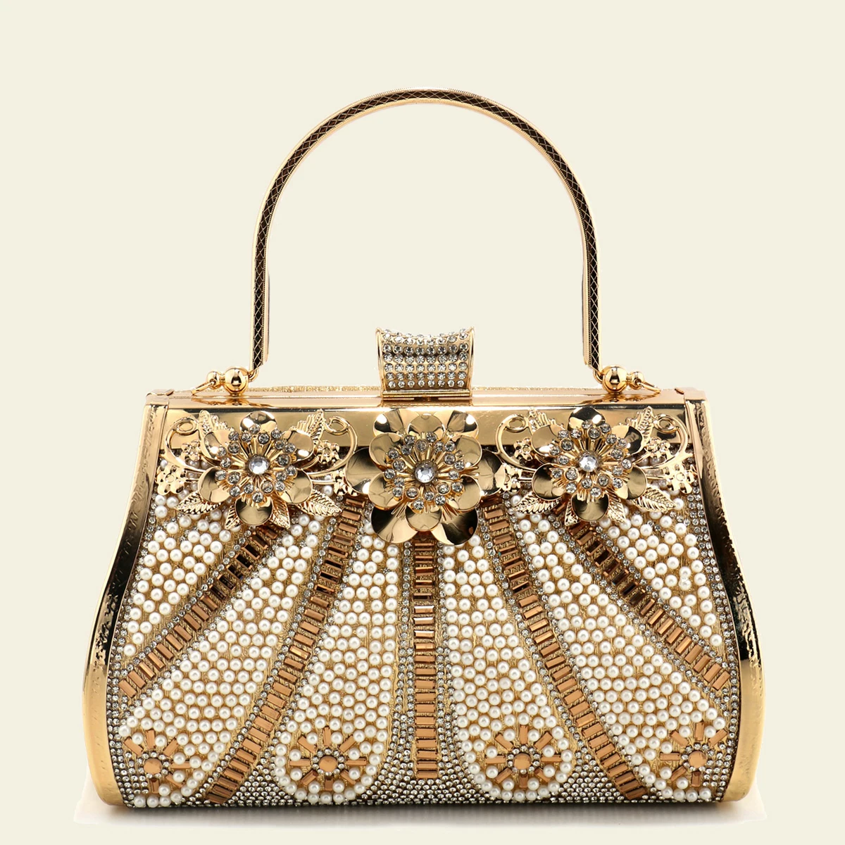 

Hot New Evening Bags Rhinestones Beading Party Cocktail Prom Clutch Bags Pearl Diamonds Glitter Elegant Small Bucket Box Handbag