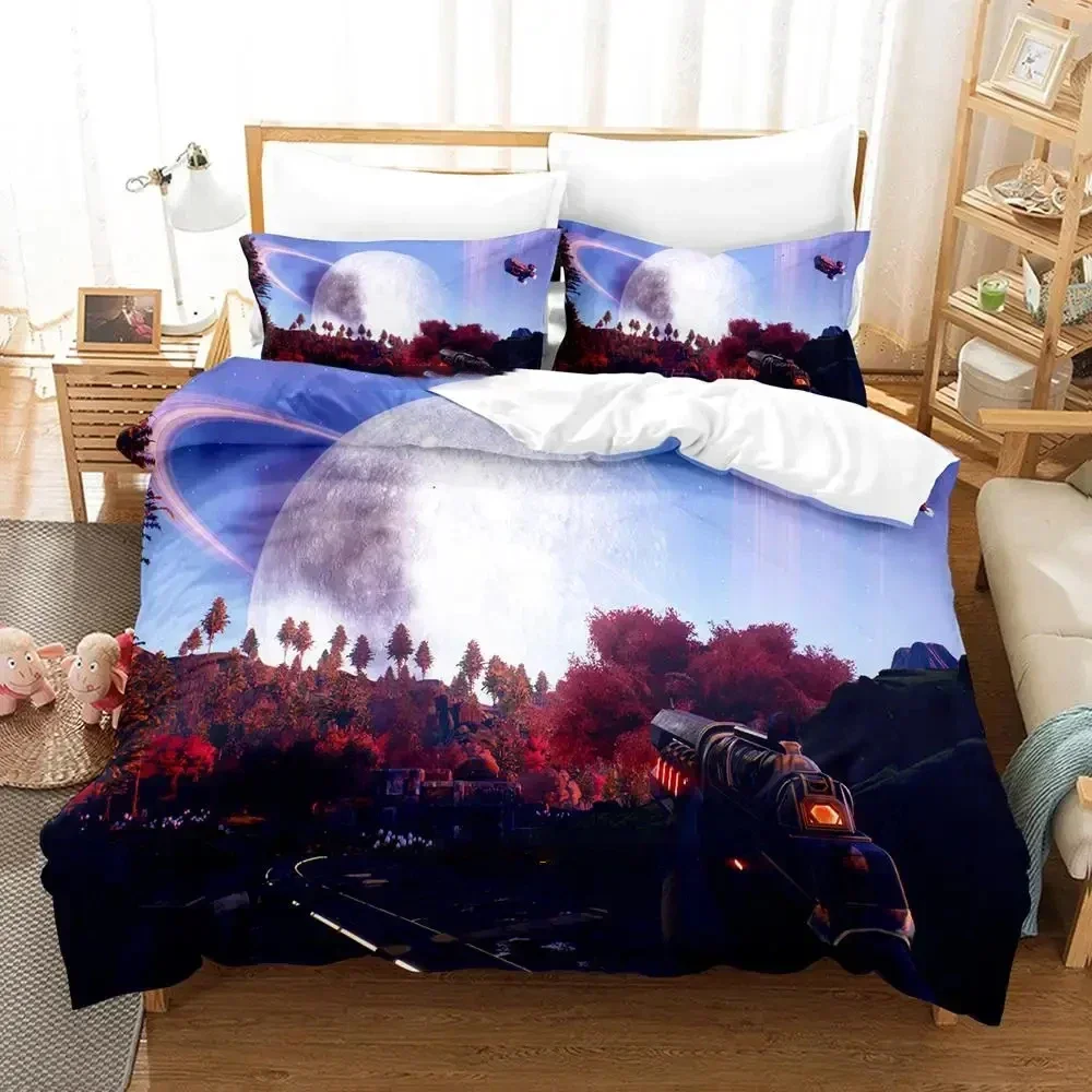 Fashion Game The Outer Worlds Bedding Set Boys Girls Twin Queen Size Duvet Cover Pillowcase Bed Kids Adult Fashion Home Textiles