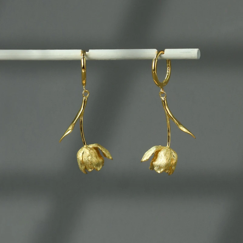 

3D Tulip Copper Earrings for Women, Exquisite Best Gift