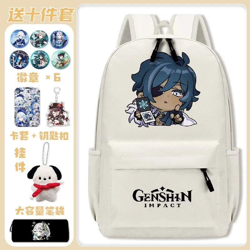 Genshin Impact Backpack For Boys And Girls, Elementary School Students, Hu Tao Merchandise, Middle School, Grades Three To Six,