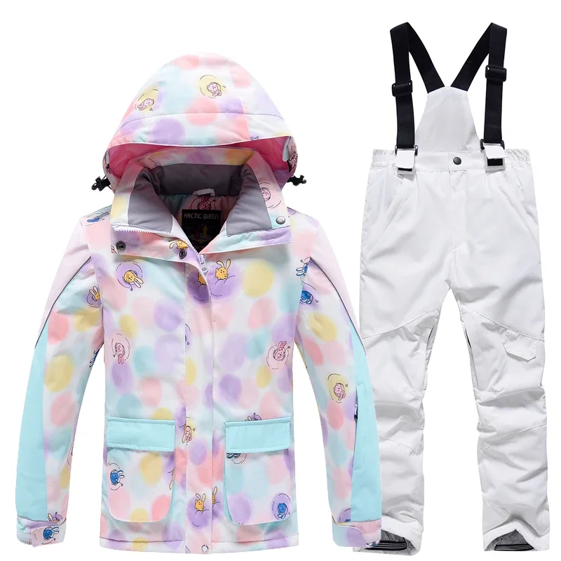 New Children Clothing Set Boys Girl Kids Snowboard Ski Suit Waterproof Outdoor Sports Jacket Pants Cartoon Clothes Snowsuit Teen