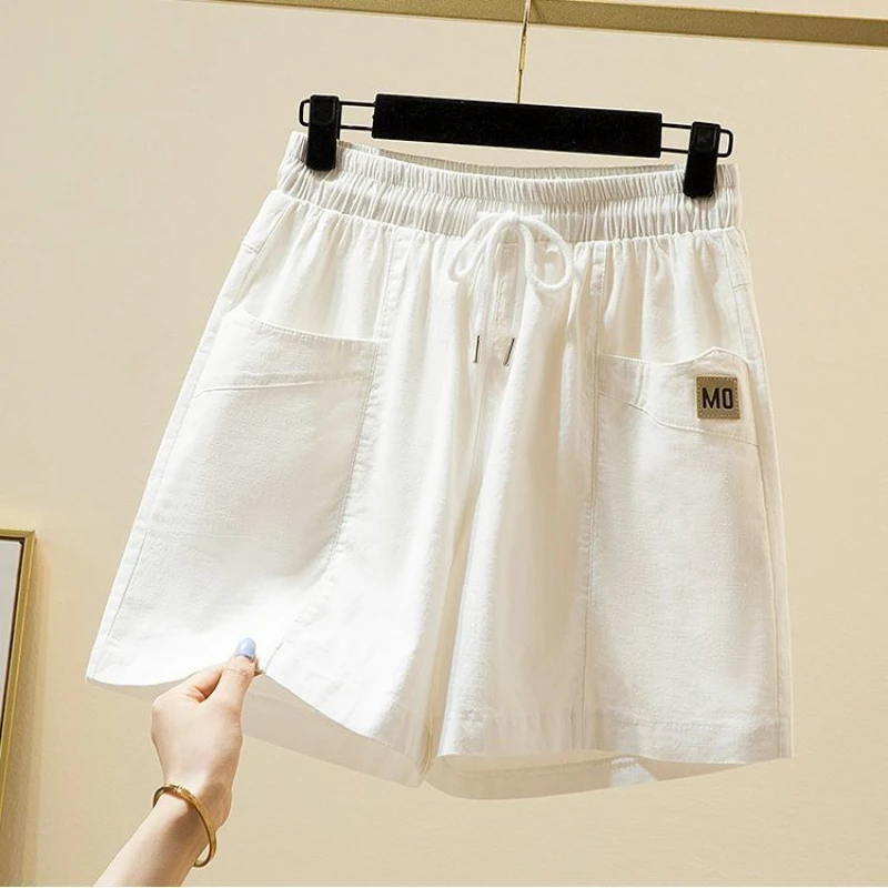 

Women's Casual A-Line Shorts Summer New Loose Fit Elastic Waist Versatile Lightweight Comfortable Simple Beach Short Pants