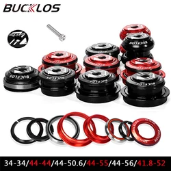 BUCKLOS Bicycle Headset Sealed Bearing Bike Steering Box Aluminum Alloy Bicycle Steering Column MTB Headset 34MM 44/50.6/55/56MM