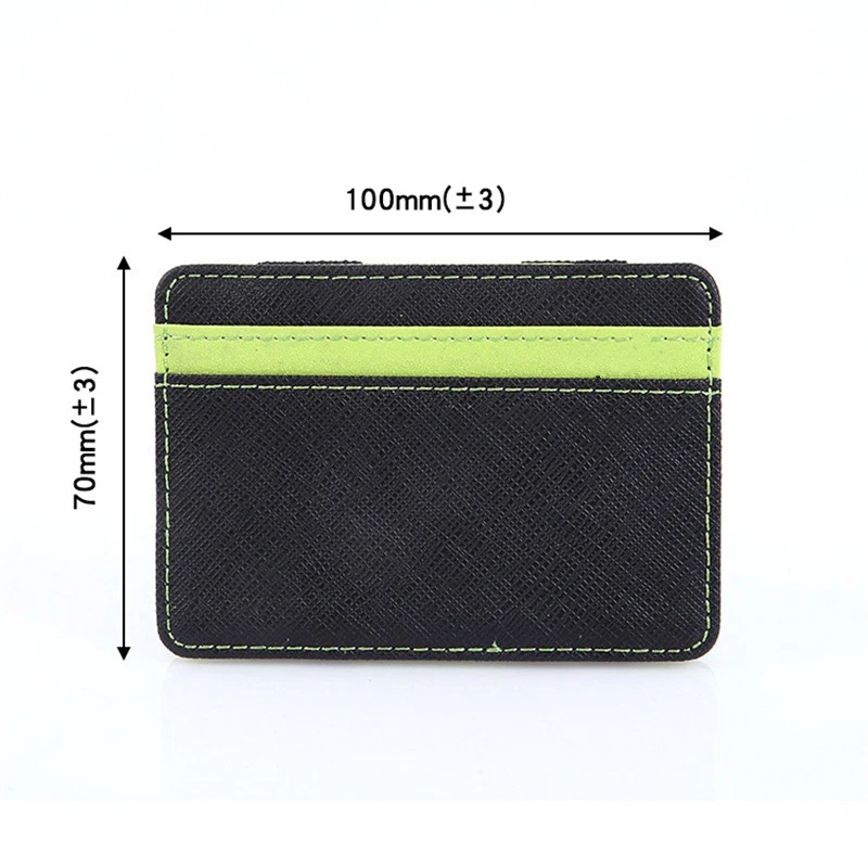 PU Leather Ultra Thin Magic Wallets for Women Men Mini Business Credit Card Holder Case Small Coin Purses Portable Clutch Bag