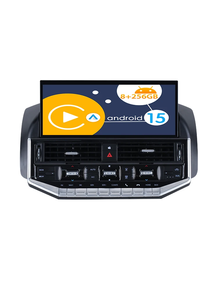For Toyota Land Cruiser LC200 2016-2021 Android 15 Car Radio Stereo Receiver Autoradio Multimedia Player GPS Navi Head Unit 4G