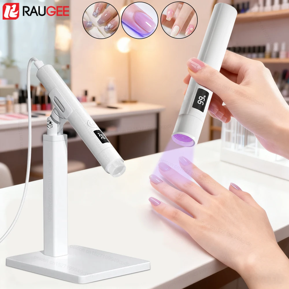 UV LED Nail Lamp Mini Nail Dryer Stand Lamp Handheld Nail Drying Lamp for Nail Art Portable Nail Dryer Stand UV Lamp for Nails