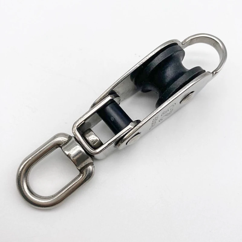 High Quality Stainless Steel Heavy Duty Steel Single Wheel Swivel Lifting Rope Pulley Block