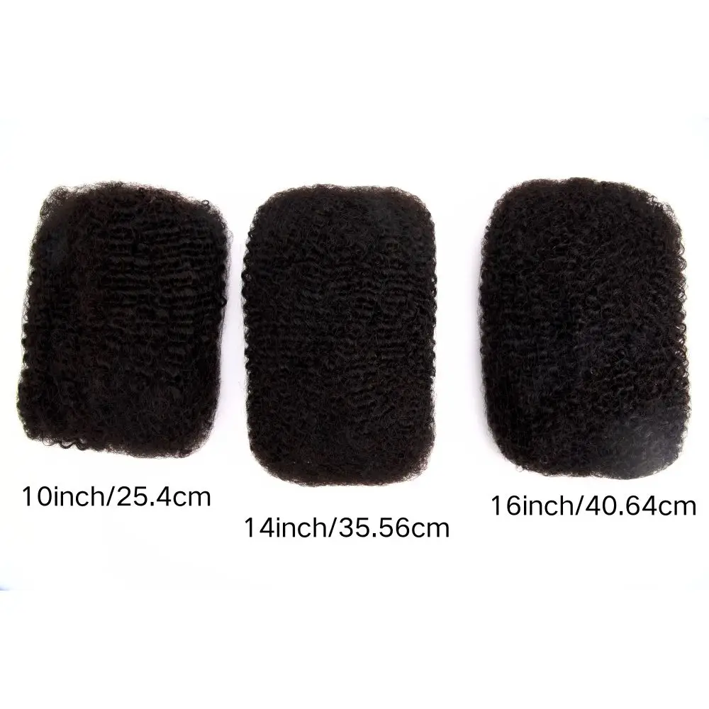 OCK شعر بشري أفرو غريب السائبة 50 جرام/1 عبوة أسود طبيعي - نسيج سميك غريب مجعد لإصلاح الضفائر/المجدل ولوكس