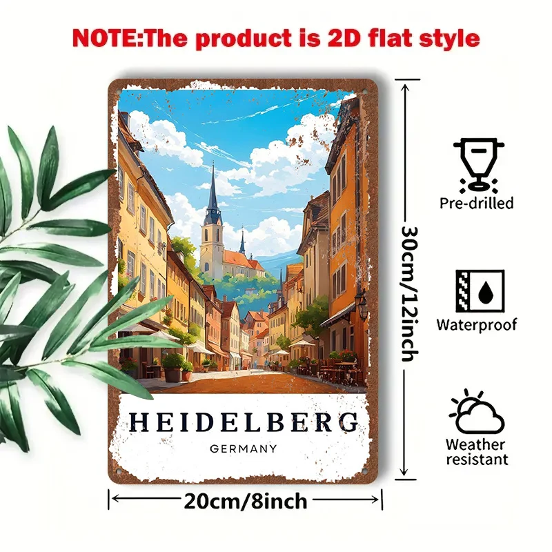 2D Flat - 1pc 2D [Flat] Metal Sign Vintage Tin Art 