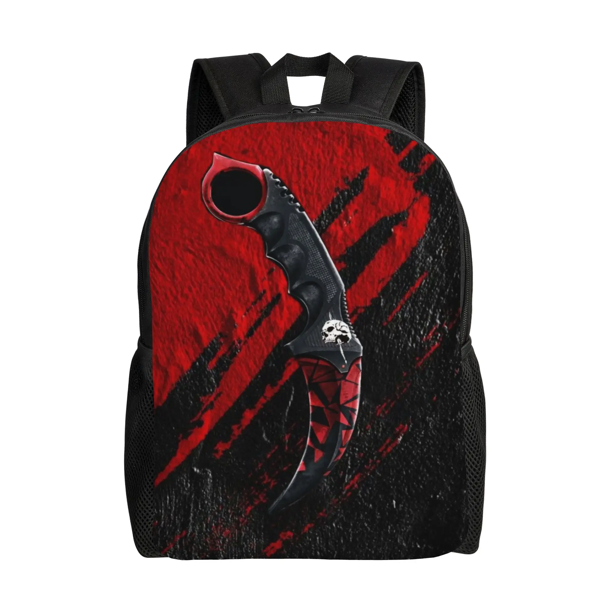 Book Pack Back to school season Red Brush Karambit Knife Wallpaper  Sturdy Shoulder Backpack