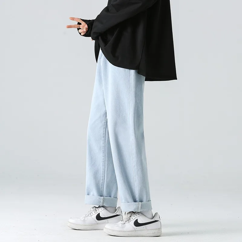 Classic Wide Leg Cargo Pants 2023 New Streetwear Baggy Jeans New Spring Summer Men Korean Fashion Loose Straight Brand Clothing