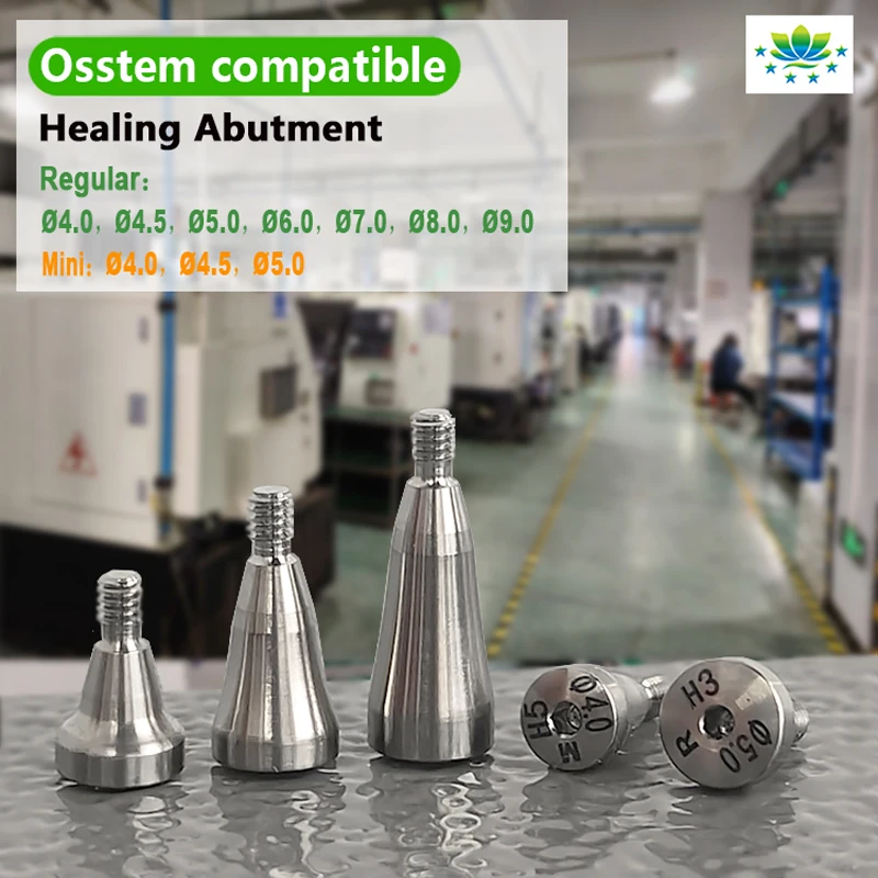 Titanium Healing Abutment Compatible with Osstem System Dental Healing Cap Grade 5 Material Factory Direct Sales Fast Shipping