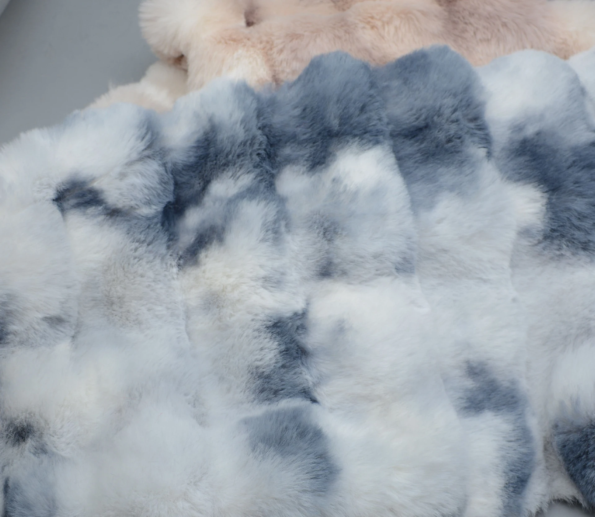 

1yard Toy Doll Coat Vest Stage Cosplay DIY Newborn Photographic fabric Fantasy tie dye Bubble Rabbit plush fur Fabrics