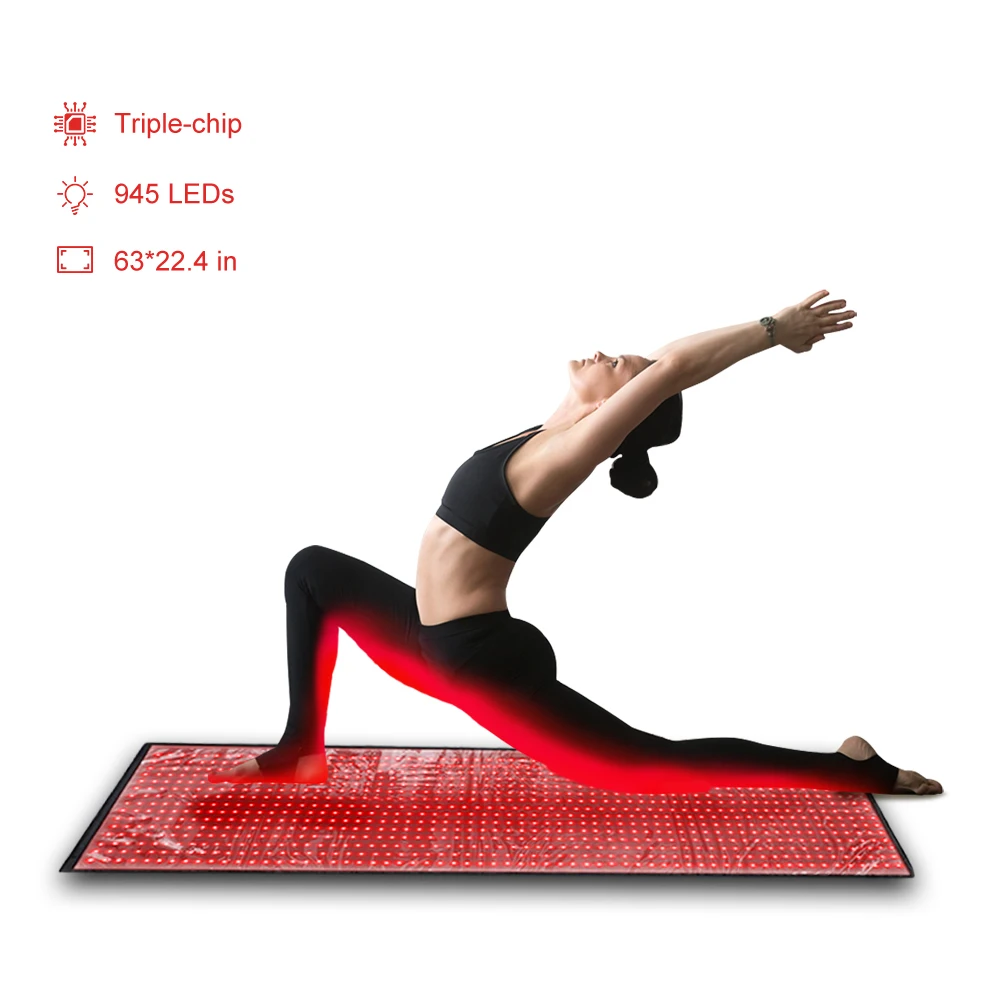 

LOVTRAVEL Near Infrared Mat 945pcs LEDs Red Light Therapy Large Pads for Whole Full Body yoga Mat Home Health Relaxation Device