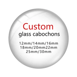 Personalized Photo Custom pictures DIY 6mm/8mm/12mm/14mm/16mm/18mm/20mm/25mm/30mm glass cabochons send the picture what you want