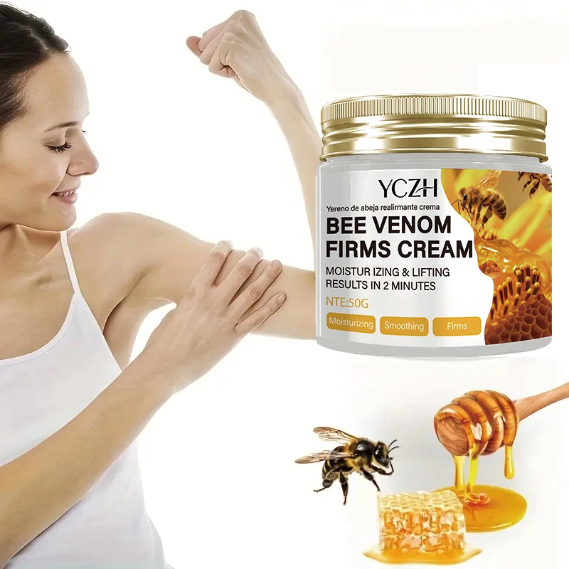 قطعة واحدة من لوشن شد سم النحل للوجه والجسم واليدين - مكونات طبيعية، تحتوي على تركيبة مضادة للتجاعيد، مما يجعل البشرة أكثر ثباتًا وناعمًا، مناسبة لجميع أنواع البشرة بشكل جميل، لوشن مرطب #4