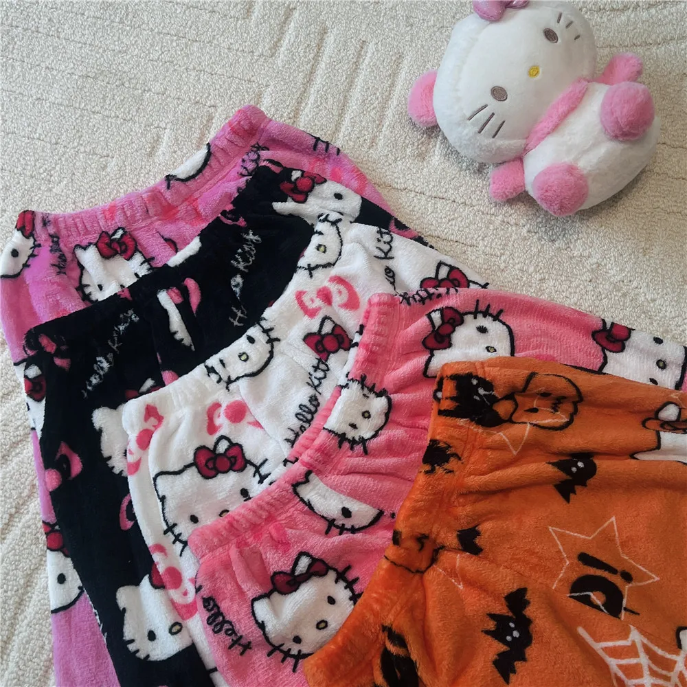 Sanrio Hello Kitty Women's Home Pants 2023 Autumn Pajamas Pants Cartoon Anime Fashion Comfortable Y2K Sweet Girl Pants Gift