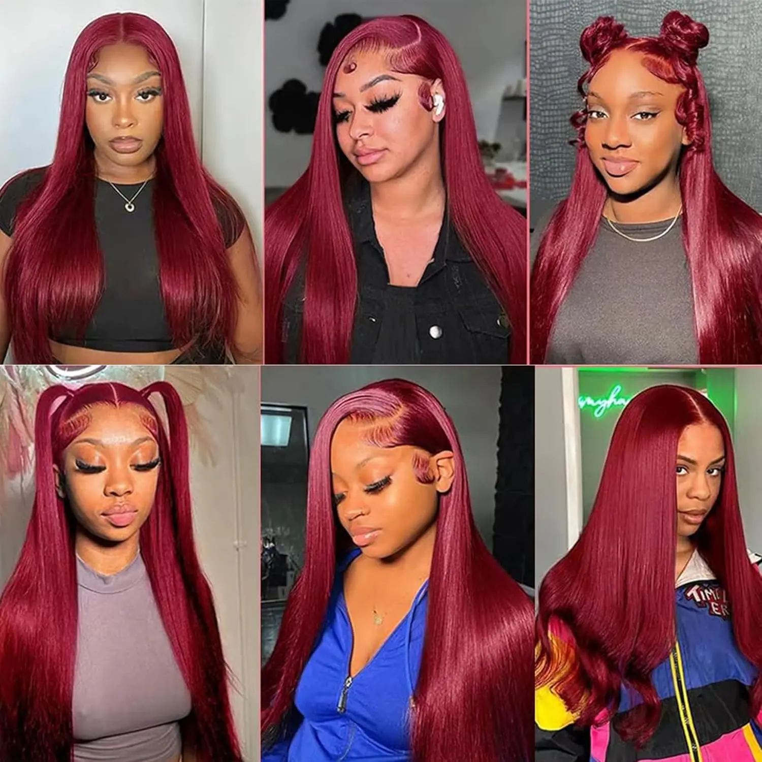99J Burgundy Straight Bundles With Closure 100% Remy Human Hair 5x5 Lace Closure With Bundles Colored Red Human Hair Extensions
