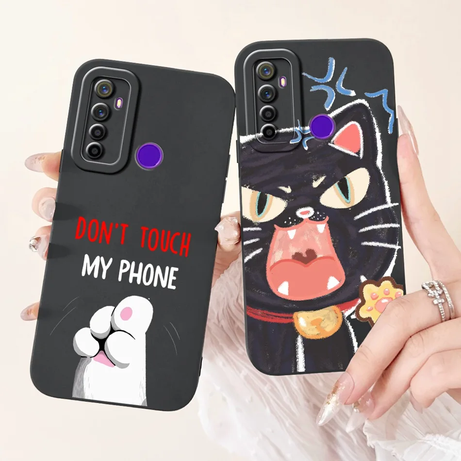 For Realme 5 5i 5s 5 Pro Cute Panda Rabbit Cartoon Soft Silicone Case For Realme5 5Pro Camera Protective Shockproof Phone Cases