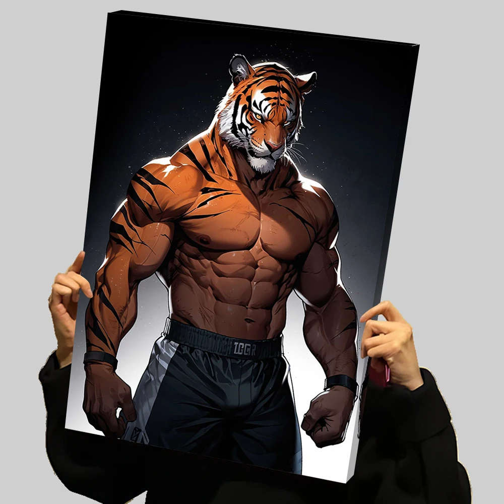 Wildcat Strength Gym Boxer Drucke Poster Zauberstab Deko Benutzerdefinierte Boxen Leinwand Malerei Wand Kunst Home Decor Dekorative Gemälde Rahmen