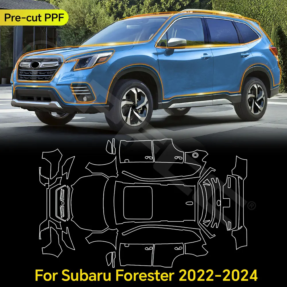 

For Subaru Forester 2022 2023 2024 TPU Paint Protection Film Clear Bra Car Body Pre-cut PPF Anti-Scratch Resistant Invisible Kit