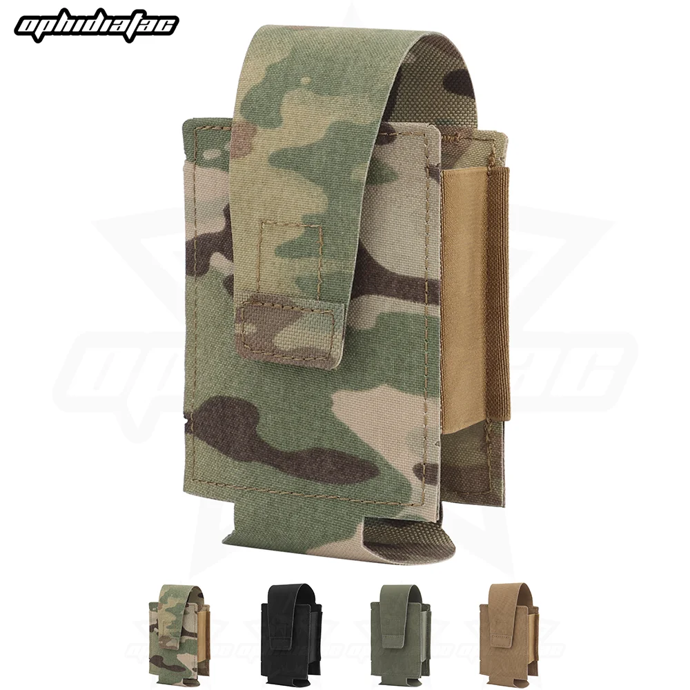 OphidianTac Smoke Bomb Pouch Molle Waist Pocket Flashlight Holder Bag Bomb Storage Bag Outdoor Hunting Accessories