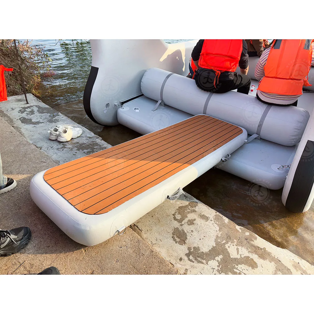 Plateforme de Passerelle Gonflable en Polymères d'Air, Échelles S6 Flottantes pour Bateau, 2m