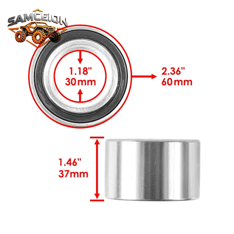 4PCS Wheel Hub Bearing For CANAM Outlander Renegade Commander Defender Maverick 400 500 800 1000  293350040 705400088 293350118