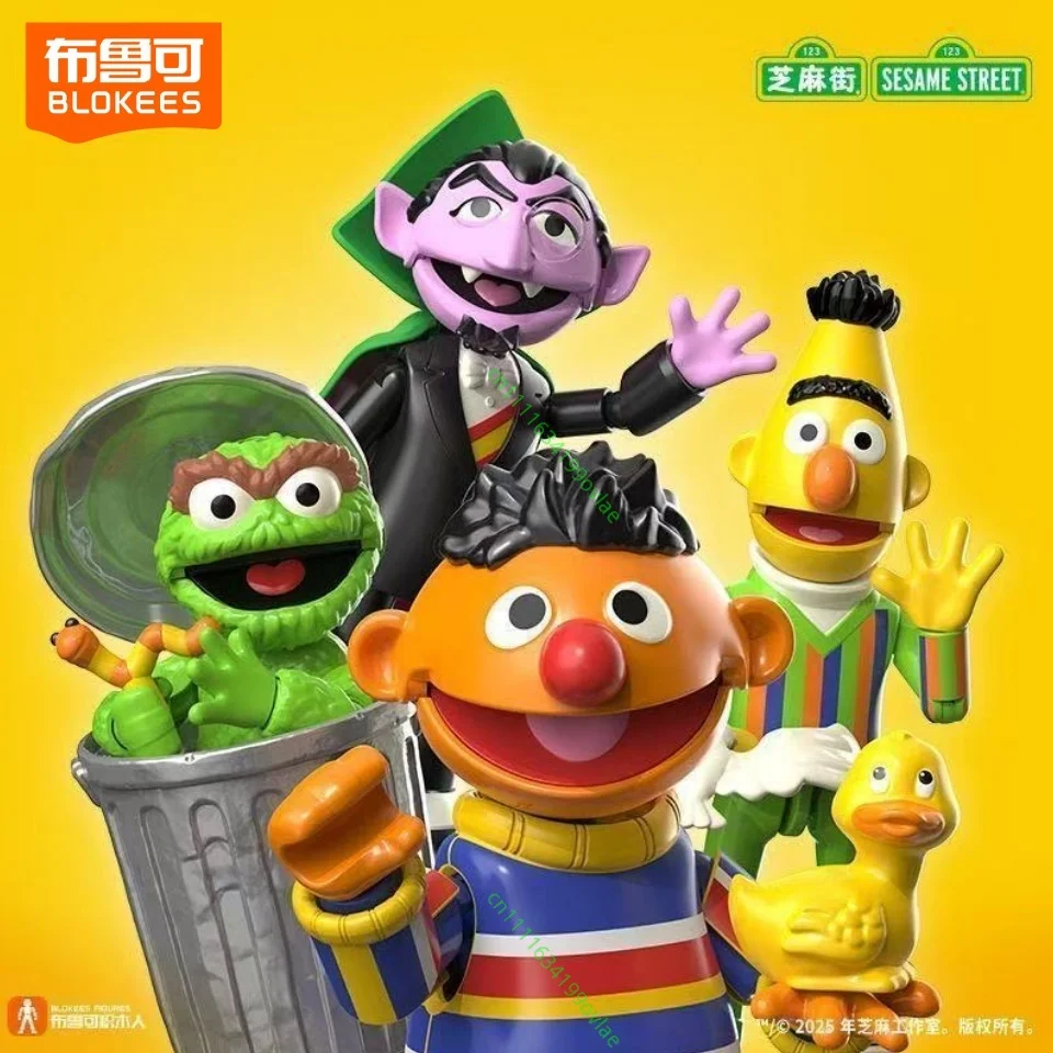 Hot BLOKEES Sesame Street Magic Edition Assembled Figure Elmo Cookie Monster Big Bird Vivid Desktop Hobby Display Decor Gift