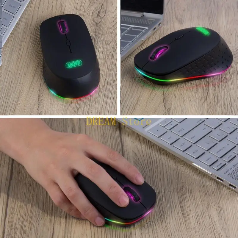 Wireless Dual Modes 2.4G Gaming Mouse Rechargeable 3 Adjustable DPI RGB Mouse Best Sale