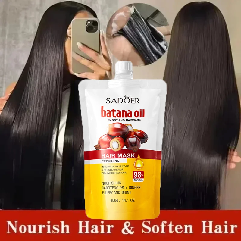 

Batana Hair Mask Magical 5 Second Repair Damage Frizzy Soft Smooth Shiny Hair Deep Moisturize Hair Treat Repair Hair Care Mask