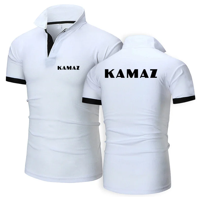 2024 KAMAZ TRUCK Logo Print Classic Solid Color Short Sleeve Summer Men's Casual Handsome Comfortable Breathable Polo Shirt Tops