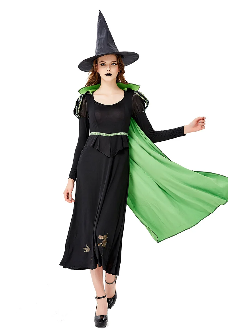 أزياء الهالوين الساحرة الجديدة بلا الشيطان الملكة دور بلانغ تنورة طويلة السامة الملكة الساحرة orm مرحلة الأداء الدكتور
