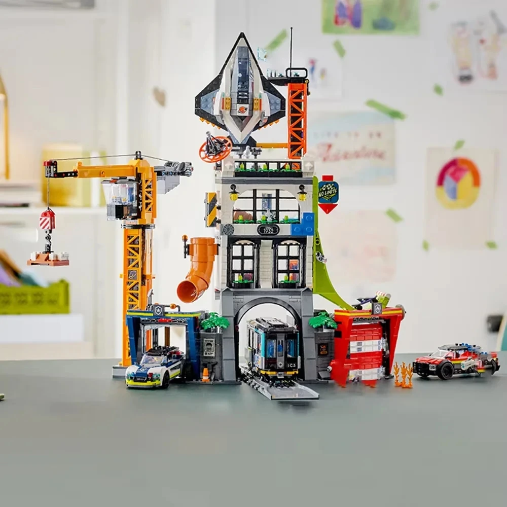 New  60473 Modern City Integrated Command Center Model Building Block Brick 1941pcs For Children Christmas Birthday Gifts