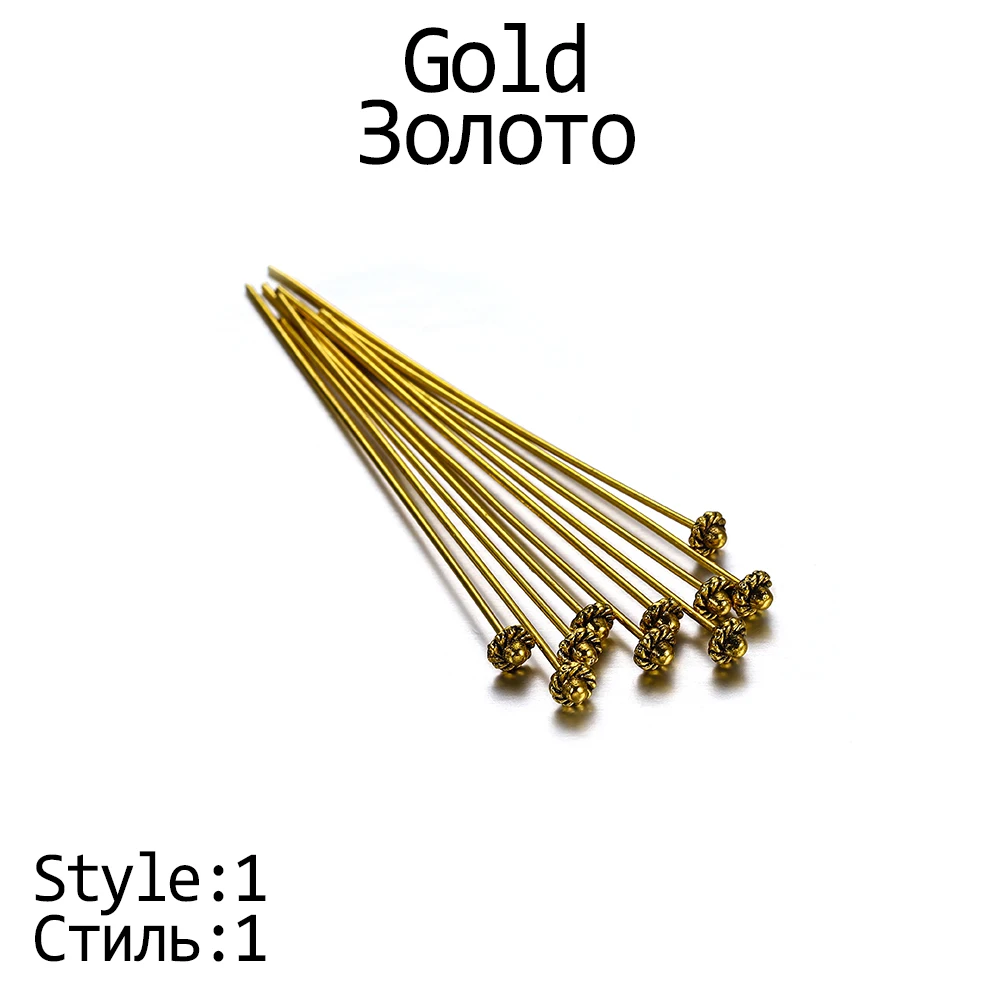 20 Stks/partij 50Mm Antieke Zilveren Bloem Hoofdspelden Voor Sieraden Maken Diy Kralen Bal Spelden Naalden Bevindingen Voor Diy Oorbellen Sieraden