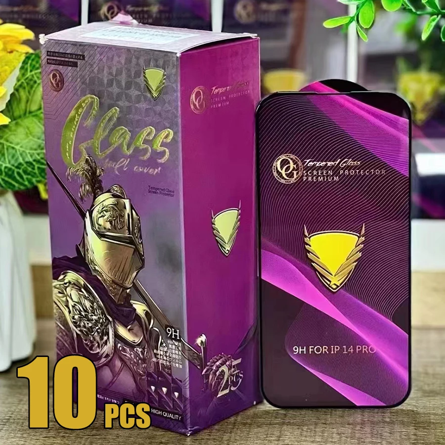 10 шт., закаленное стекло OG, полное покрытие, клейкая защитная пленка для экрана для iPhone 16 Pro Max 15 Plus 14 13 12 11 XS XR X 8 7 SE 10 шт., закаленное стекло OG, полное покрытие, клейкая защитная пленка для экрана для iPhone 16 Pro Max 15 Plus 14 13 12 11 XS XR X 8 7 SE
