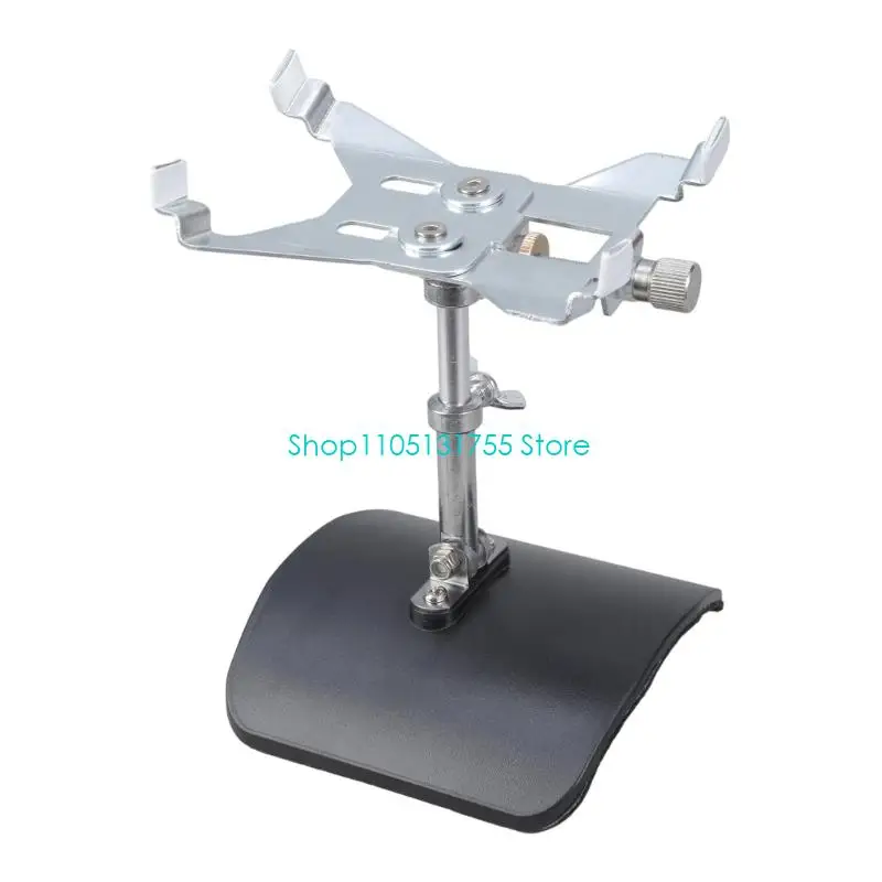 

K0EF Silver Guitar Clamp with Black Stabilizing Base Secure Nonslip Design Ergonomic Black Stand for Extended Play
