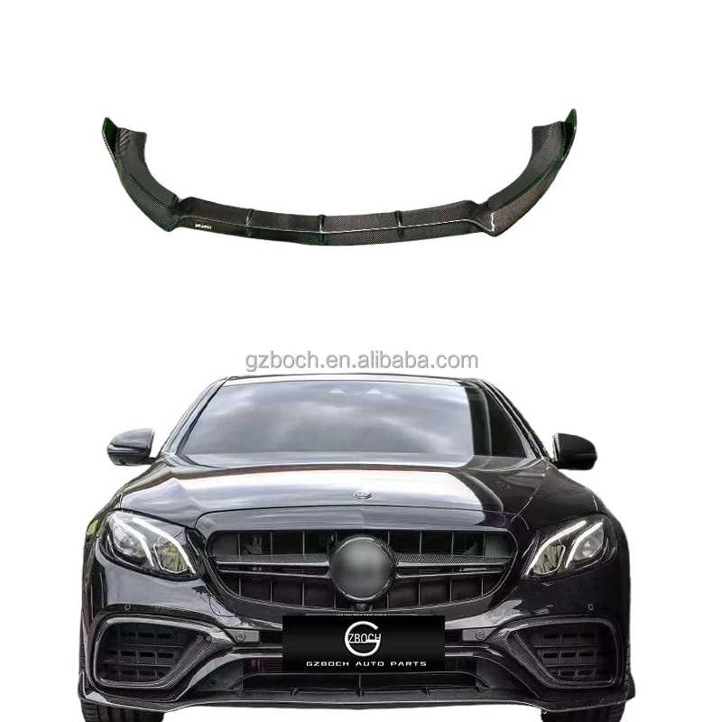 High Quality Front Lip For mercedes Benz W213 E class E63 upgrade Bra bus carbon fiber front bumper lip