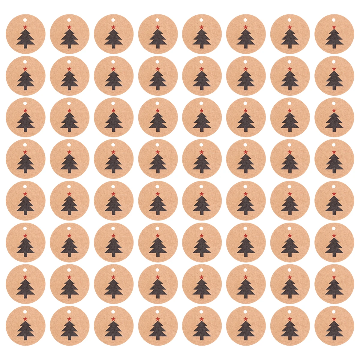

200 Pcs Round Kraft Paper Hanging Tag Beautiful Gift Christmas Tags Elements for Xmas X-mas