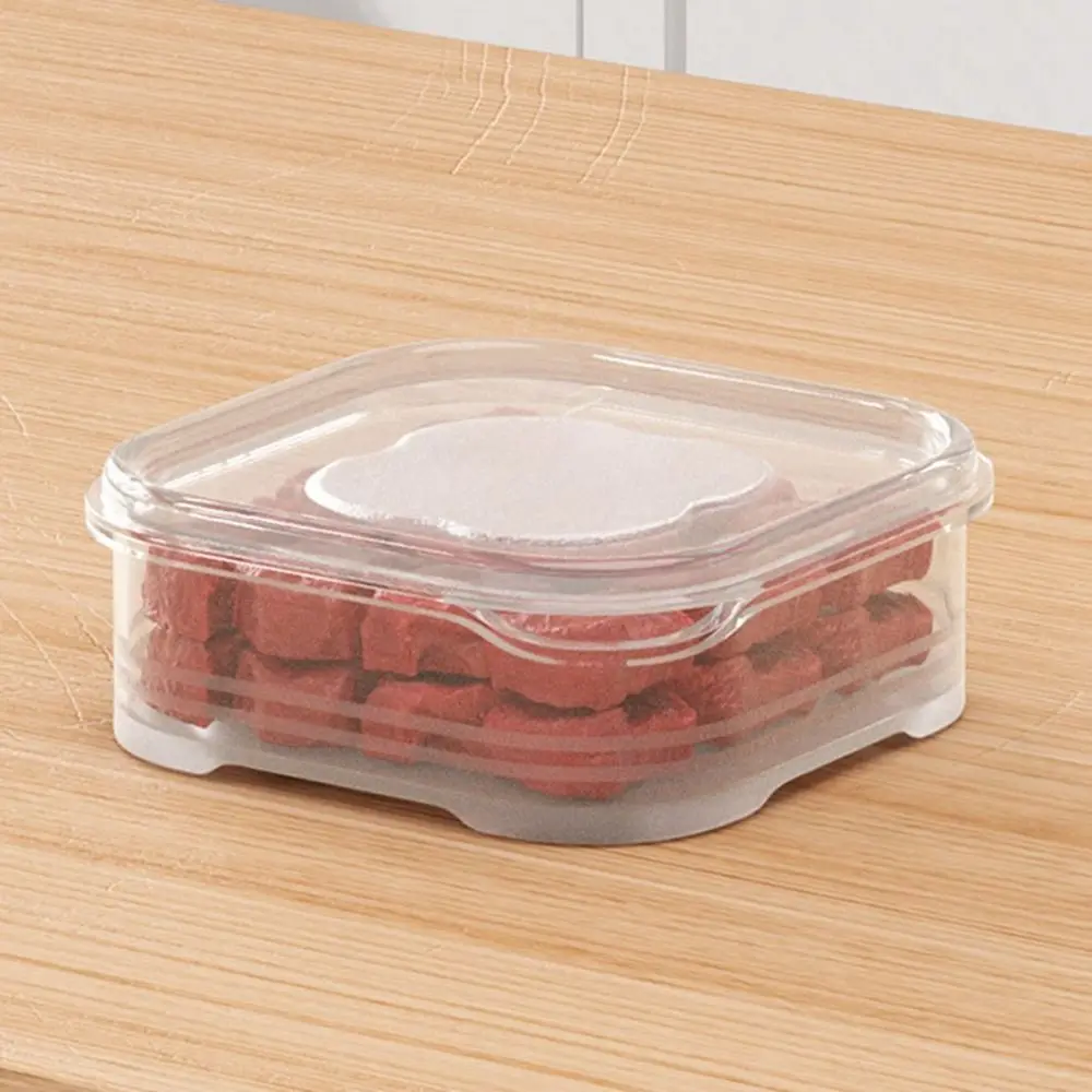 Food Grade Meat Food Preservation Box Plastic 350ml Food Storage Containers with Lid Square Fruit Vegetable Crisper Dumpling