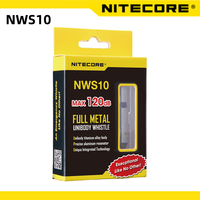 NITECORE NWS10 Titanium Whistle Emergency Necklace Pendant Outdoor 120dB with Key Chain