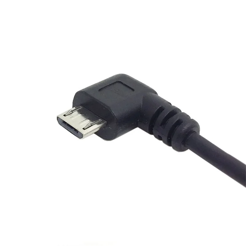 Spring Spiral Coiled 90 Degree Right Angled Micro USB 5Pin OTG Connector to USB Female Extension Stretch Cable