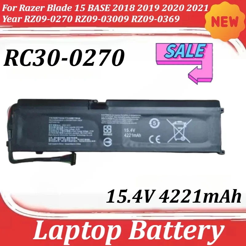

RC30-0270 RC30-0328 15.4V 4221mAh Laptop Battery For Razer Blade 15 BASE 2018 2019 2020 2021 Year RZ09-0270 RZ09-03009 RZ09-0369