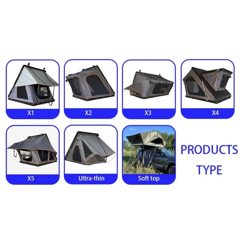 OHigh Quality 2-3 Person Four-Season Car Rooftop Tent Ox Fabric Waterproof Quick Setup Offroad Camping Tent