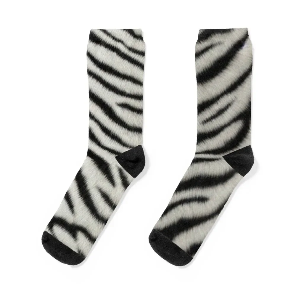 

white tiger fur texture Socks hiphop Run Ladies Socks Men's