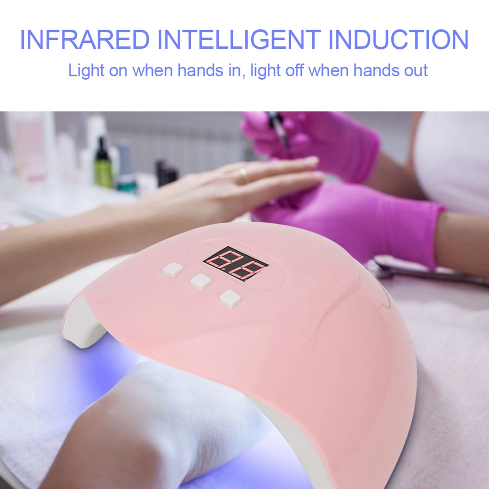 Nail Curing Machine 54W USB LED UV Gel Lamp Curing Machine Intelligent Nail Polish Dryer Manicure Tool Nail Gel Drying Machine