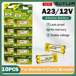 10PCS 12V Alkaline Battery A23 23A 23GA A23S E23A EL12 MN21 MS21 V23GA L1028 GP23A LRV08 For Remote Control Doorbell Dry Cell