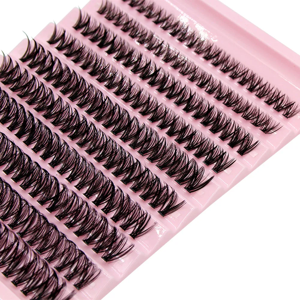 Pestañas de visón 1 caja/200 mechones extensión de pestañas naturales 3D Rusia herramientas de maquillaje de grupo Individual pestañas cilios